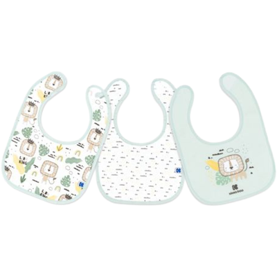 Kikka Boo Cotton Bibs Set - Savanna Mint - 3 stuks Kikka Boo Cotton Bibs Set - Savanna Mint - 3 stuks