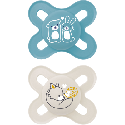 MAM Start Blue & White Animal Design 0â2M Fopspeen â 2 stuks MAM Start Blue & White Animal Design 0â2M Fopspeen â 2 stuks
