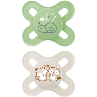 MAM Start Snail & Fox Design 0â2M Unisex Fopspeen â 2 stuks MAM Start Snail & Fox Design 0â2M Unisex Fopspeen â 2 stuks