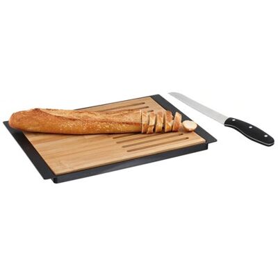 Kitchen Artist Bamboe Broodsnijplank met Mes - Brood Snijplank Kitchen Artist Bamboe Broodsnijplank met Mes - Brood Snijplank