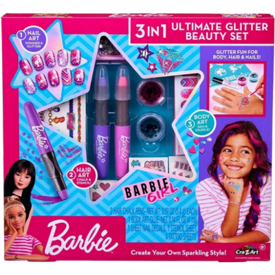 Barbie 3-in-1 Ultiem Glitter Beauty Set Barbie 3-in-1 Ultiem Glitter Beauty Set