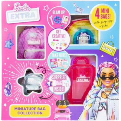 Barbie Extra Mini Tassen Collectie â 4 Stuks Barbie Extra Mini Tassen Collectie â 4 Stuks