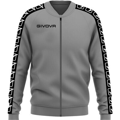Trainingsjas met strepen Givova College Grijs 4XL Unisex Trainingsjas met strepen Givova College Grijs 4XL Unisex