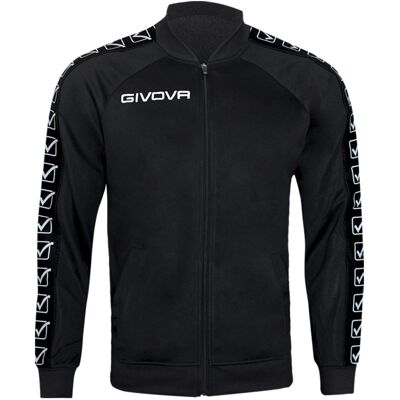 Trainingsjas met strepen Givova College Zwart 2XL Unisex Trainingsjas met strepen Givova College Zwart 2XL Unisex