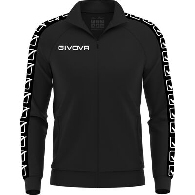 Gebreid trainingsjas met bandjes Givova Zwart 4XL Unisex Gebreid trainingsjas met bandjes Givova Zwart 4XL Unisex