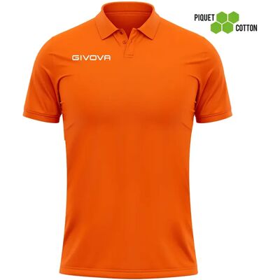 Katoenen piqué polo Givova Summer Orange 2XL Unisex Katoenen piqué polo Givova Summer Orange 2XL Unisex