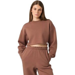 Oversized korte sweatshirt voor vrouwen Björn Borg Studio Marron L Female Oversized korte sweatshirt voor vrouwen Björn Borg Studio Marron L Female