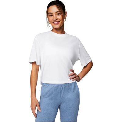 Dames-T-shirt Fabletics Boxy Wit XS Female Dames-T-shirt Fabletics Boxy Wit XS Female