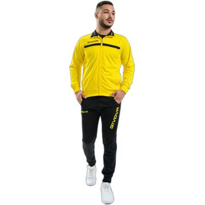Zip-up fleece trainingspak Givova One Geel 3XL Male Zip-up fleece trainingspak Givova One Geel 3XL Male