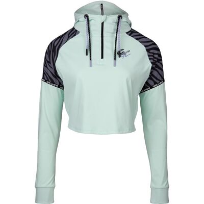 Dames sweatshirt met korte capuchon Gorilla Wear Zion Groen M Female Dames sweatshirt met korte capuchon Gorilla Wear Zion Groen M Female