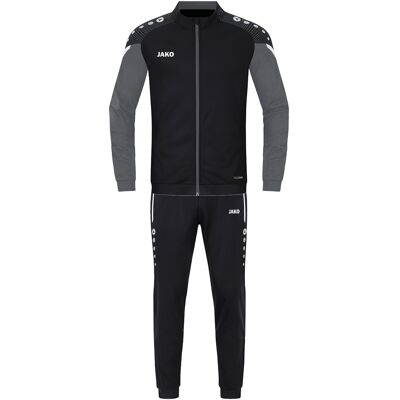 JAKO Unisex Polyester Sportoutfit - Zwart/Antraciet Licht - 164 - Sportoutfit JAKO Unisex Polyester Sportoutfit - Zwart/Antraciet Licht - 164 - Sportoutfit