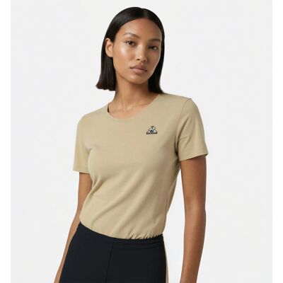 Dames-T-shirt Le Coq Sportif Contemporain SP N°1 Beige XS Female Dames-T-shirt Le Coq Sportif Contemporain SP N°1 Beige XS Female