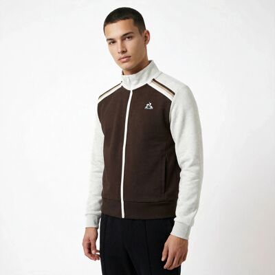 Dames sweatshirt met volledige rits Le Coq Sportif Heritage Marron XL Female Dames sweatshirt met volledige rits Le Coq Sportif Heritage Marron XL Female