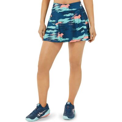 Dames skort Asics Match Graphic Bleu S Female Dames skort Asics Match Graphic Bleu S Female
