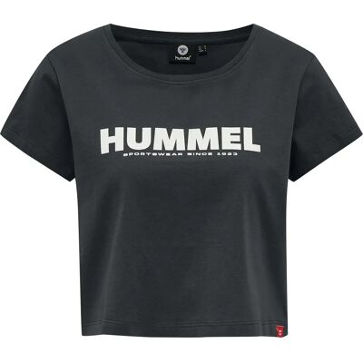 Hummel Legacy Crop Top - Casual Korte Mouw T-Shirt met Logo Hummel Legacy Crop Top - Casual Korte Mouw T-Shirt met Logo