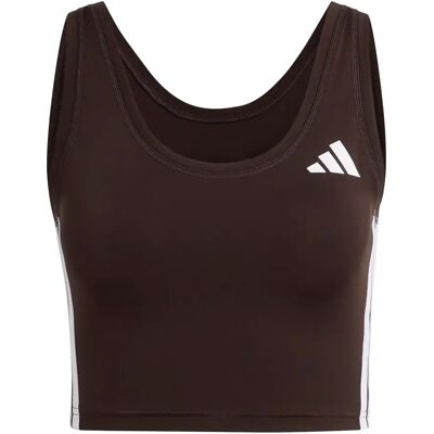 Dames crop top adidas Essentials 3-Stripes Marron L Female Dames crop top adidas Essentials 3-Stripes Marron L Female