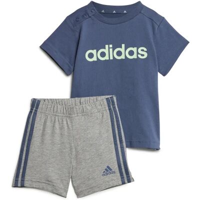 Katoenen t-shirt en korte broek voor baby's adidas Essentials Lineage Organic Bleu 0/3 mois Unisex Katoenen t-shirt en korte broek voor baby's adidas Essentials Lineage Organic Bleu 0/3 mois Unisex