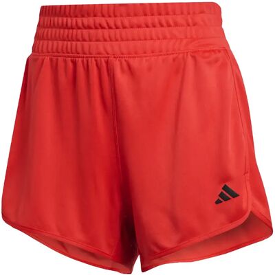 adidas Pacer Essentials Knit High-Rise Shorts - Vrouw - Rood - Shorts adidas Pacer Essentials Knit High-Rise Shorts - Vrouw - Rood - Shorts