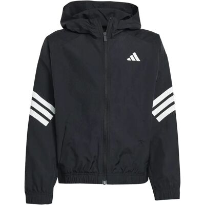 ADIDAS - J FI WV TOP - Zwart-Wit - 164 - Hooded Sweatshirt ADIDAS - J FI WV TOP - Zwart-Wit - 164 - Hooded Sweatshirt