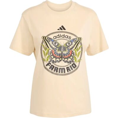Dames-T-shirt adidas Farm Beige XS Female Dames-T-shirt adidas Farm Beige XS Female