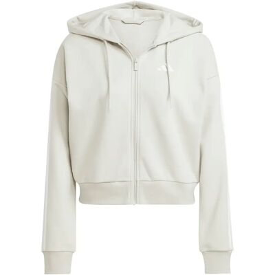Damescapuchon met volledige rits adidas Essentials 3-Stripes Blanc M Female Damescapuchon met volledige rits adidas Essentials 3-Stripes Blanc M Female