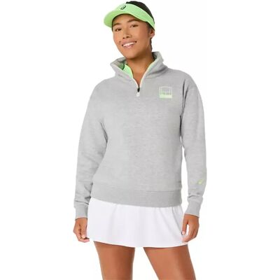 Dames sweatshirt met 1/2 rits Asics Court Core Argenté M Female Dames sweatshirt met 1/2 rits Asics Court Core Argenté M Female