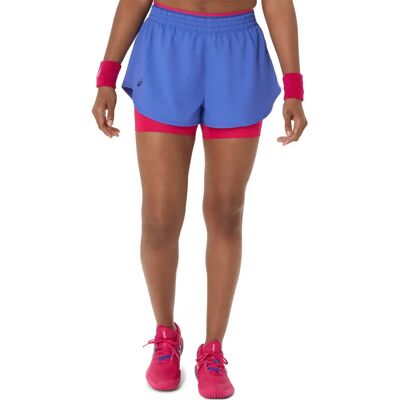 Damesshort Asics Match Bleu M Female Damesshort Asics Match Bleu M Female
