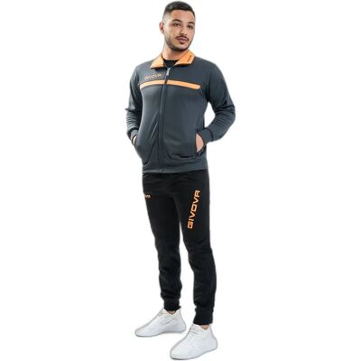 Zip-up fleece trainingspak Givova One Gris M Male Zip-up fleece trainingspak Givova One Gris M Male