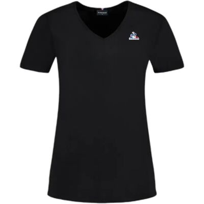 Dames-T-shirt met V-hals Le Coq Sportif Essentiel N°1 Noir XL Female Dames-T-shirt met V-hals Le Coq Sportif Essentiel N°1 Noir XL Female