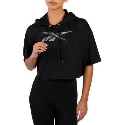 Dames sweatshirt met korte capuchon Reebok Lab Noir M Female Dames sweatshirt met korte capuchon Reebok Lab Noir M Female