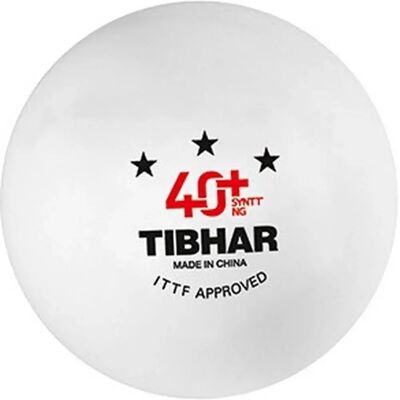 Tafeltennisbal Tibhar 40+ SYNTT NG Blanc TU Unisex Tafeltennisbal Tibhar 40+ SYNTT NG Blanc TU Unisex