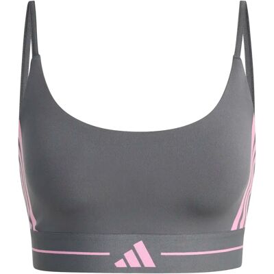 Damesbeha met lichte ondersteuning adidas Hyperglam 3-Stripes Gris XS Female Damesbeha met lichte ondersteuning adidas Hyperglam 3-Stripes Gris XS Female
