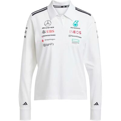 Adidas Mercedes AMG damespoloshirt met lange mouwen Petronas Formula One Team Blanc M Female Adidas Mercedes AMG damespoloshirt met lange mouwen Petronas Formula One Team Blanc M Female