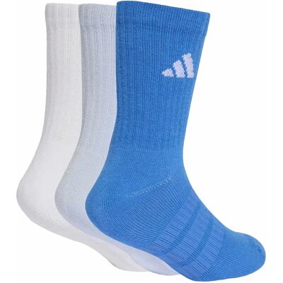 Verstevigde halflange sokken voor kinderen adidas (x3) Bleu 28/30 Unisex Verstevigde halflange sokken voor kinderen adidas (x3) Bleu 28/30 Unisex