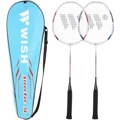 Wish Steeltec 9K Stalen Badmintonracket Set - Sportuitrusting Wish Steeltec 9K Stalen Badmintonracket Set - Sportuitrusting