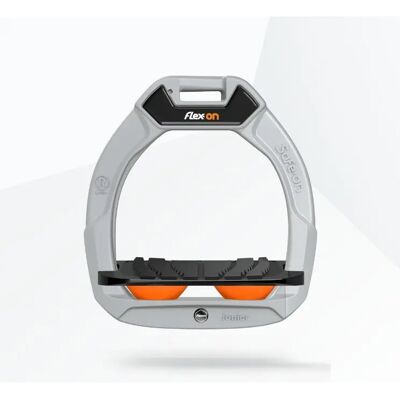 Veiligheidsteller voor paardrijden Schuin Grip Aluminium/Zwart/Oranje kind Flex-On Safe-On Gris TU Unisex Veiligheidsteller voor paardrijden Schuin Grip Aluminium/Zwart/Oranje kind Flex-On Safe-On Gris TU Unisex