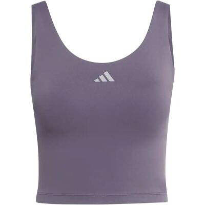 Damestanktop adidas Studio All Me 3-Stripes Gris M Female Damestanktop adidas Studio All Me 3-Stripes Gris M Female