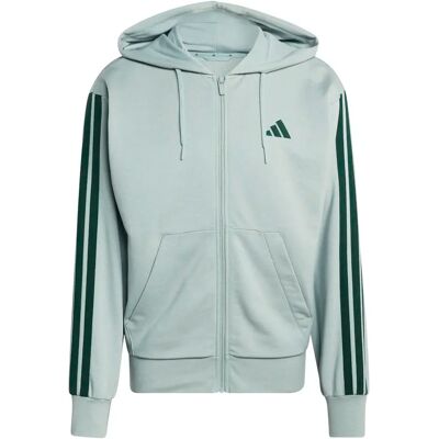 Capuchon met volledige rits adidas Essentials 3-Stripes French Terry Vert S Male Capuchon met volledige rits adidas Essentials 3-Stripes French Terry Vert S Male