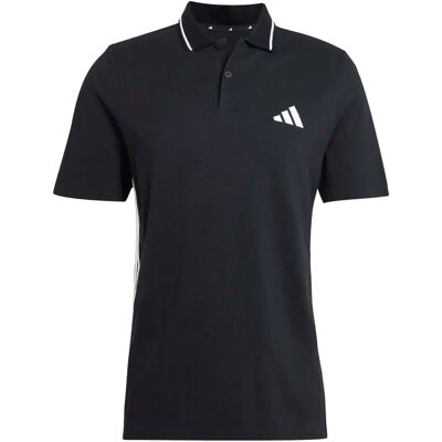 Piqué polo adidas Essential 3-Stripes Noir S Male Piqué polo adidas Essential 3-Stripes Noir S Male
