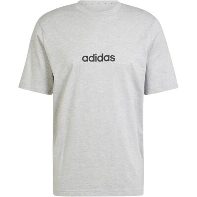 T-shirt van eenvoudige jersey adidas Essentials Linear Gris XL Male T-shirt van eenvoudige jersey adidas Essentials Linear Gris XL Male
