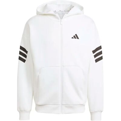 Capuchon met volledige rits adidas Future Icons 3 stripes Blanc S Male Capuchon met volledige rits adidas Future Icons 3 stripes Blanc S Male