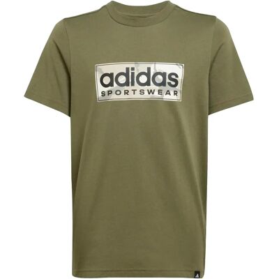 Kinder-T-shirt adidas Camo Linear Graphic Vert 10/11 ans Male Kinder-T-shirt adidas Camo Linear Graphic Vert 10/11 ans Male