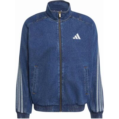 Denim Trainingsjas Met Een Ruime Pasvorm adidas Stadium Bleu L Male Denim Trainingsjas Met Een Ruime Pasvorm adidas Stadium Bleu L Male