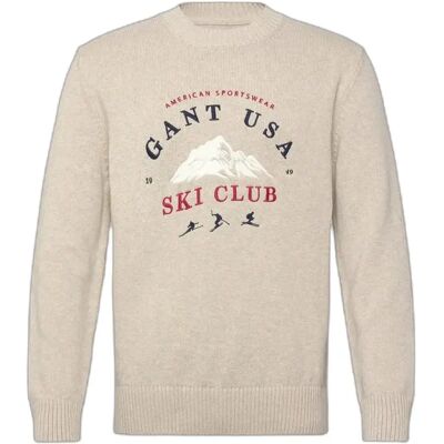 Geborduurd sweater Gant Graphic C-neck Noir M Male Geborduurd sweater Gant Graphic C-neck Noir M Male