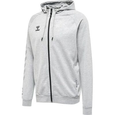 Katoenen hoodie met rits Hummel Move Grid Gris 3XL Male Katoenen hoodie met rits Hummel Move Grid Gris 3XL Male