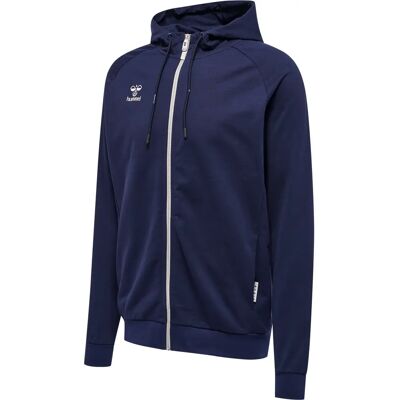 Katoenen hoodie met rits Hummel Move Grid Bleu S Male Katoenen hoodie met rits Hummel Move Grid Bleu S Male