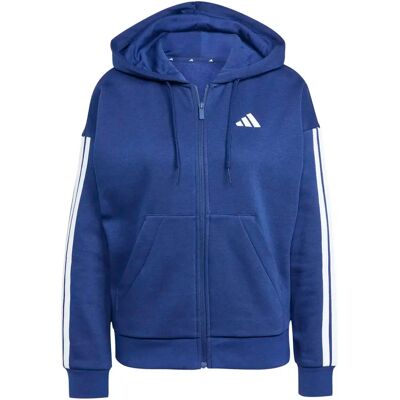 Damescapuchon met volledige rits adidas Essentials 3-Stripes Bleu S Female Damescapuchon met volledige rits adidas Essentials 3-Stripes Bleu S Female