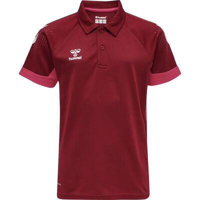 hummel Unisex Lead Functional Kids Polo - Poloshirt - Rood - 152 hummel Unisex Lead Functional Kids Polo - Poloshirt - Rood - 152