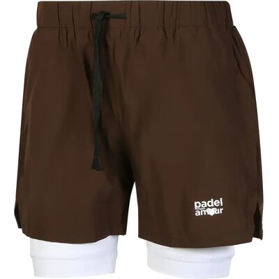 2 in 1 shorts Padel Mon Amour Pro Marron M Unisex 2 in 1 shorts Padel Mon Amour Pro Marron M Unisex