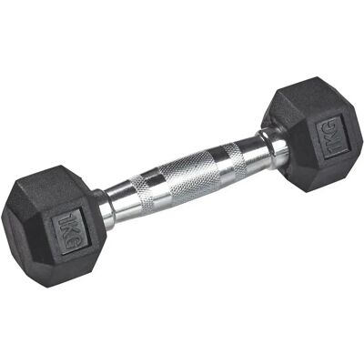 Rubber halter zeskant Tanga sports Argenté 1 kg Unisex Rubber halter zeskant Tanga sports Argenté 1 kg Unisex